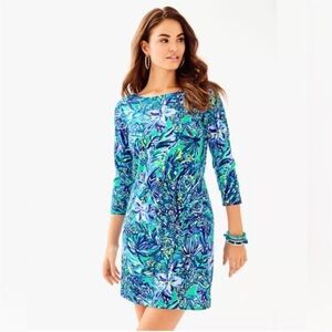 NWT Lilly Pulitzer Hollee Dress in Bennet Blue Sneak A Beak Print Size Small